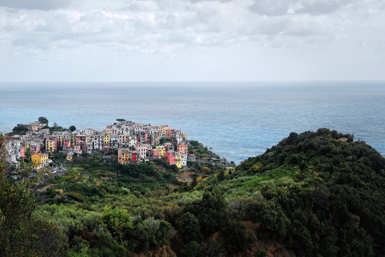 Cinque Terre village on the Italian Riviera