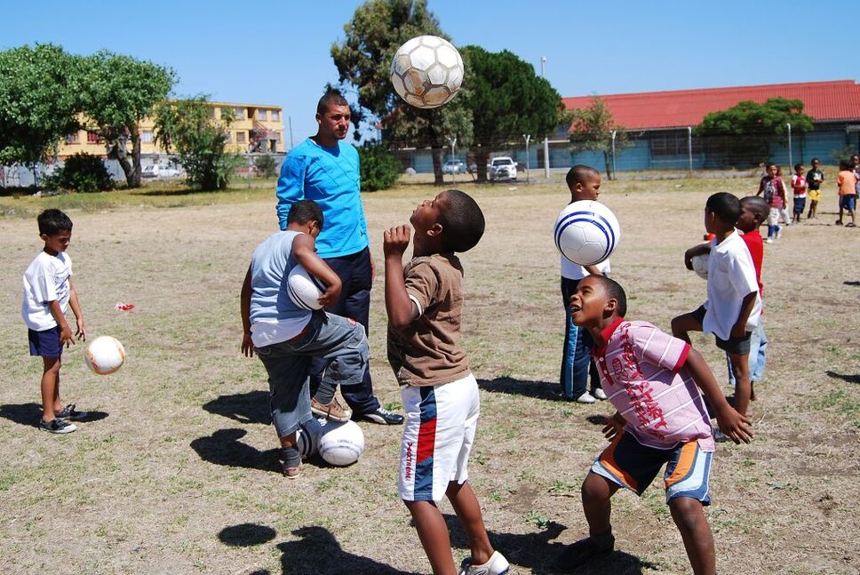 New soccer balls at The Great Commission United Academy