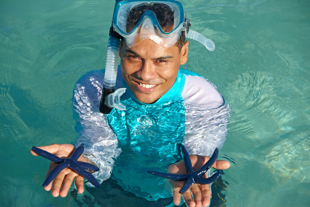 Johnny Singh, the resident marine biologist