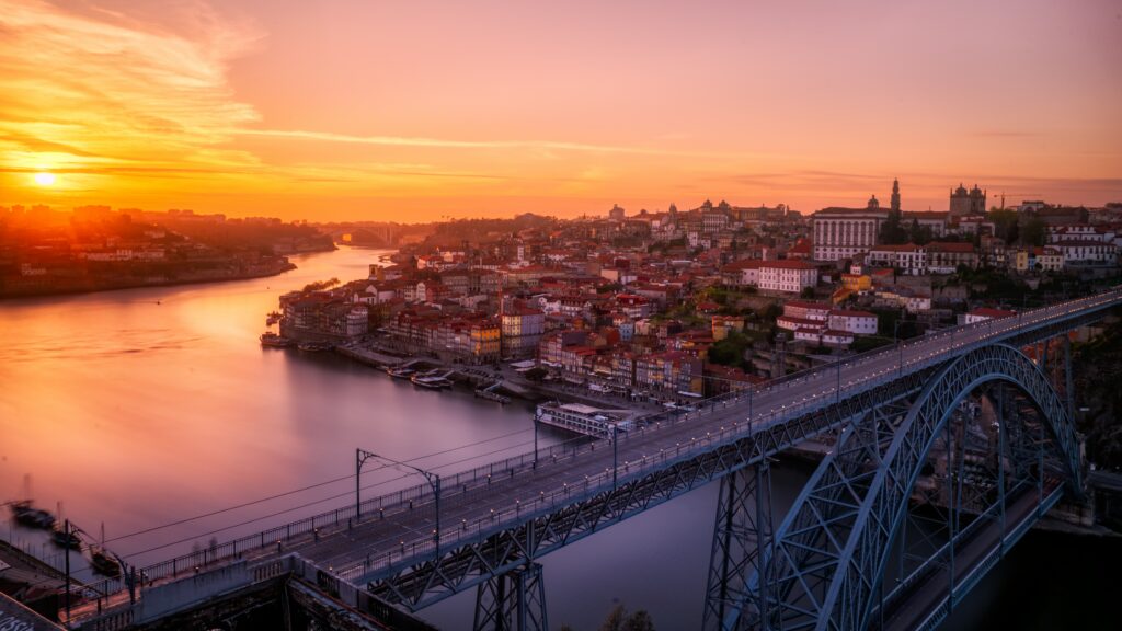 Portugal vineyard and river