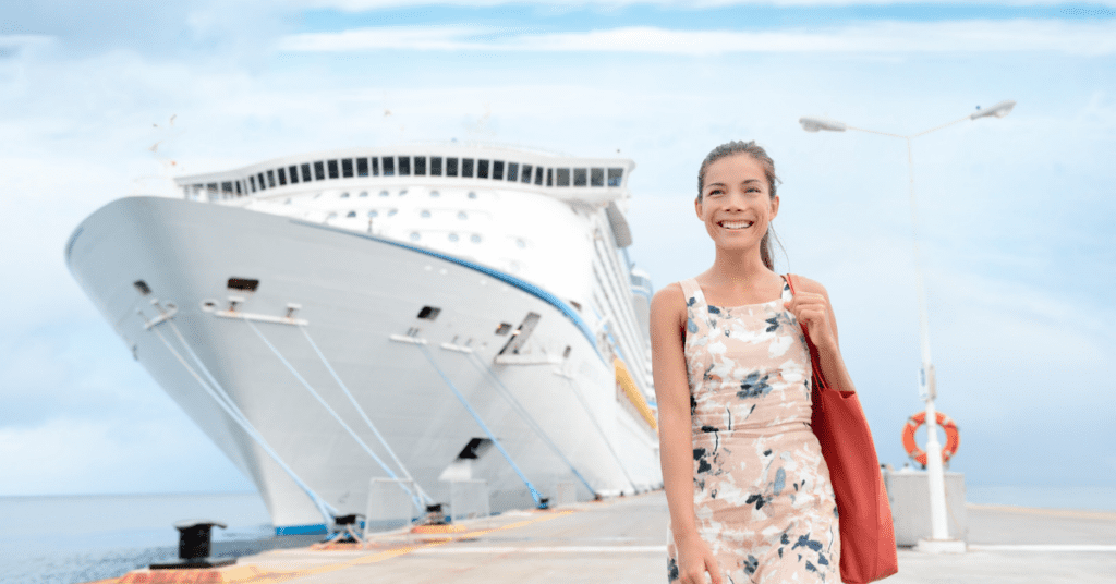 Cruise ship at sea