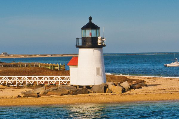 The lighthouse at Nantucket Harbor