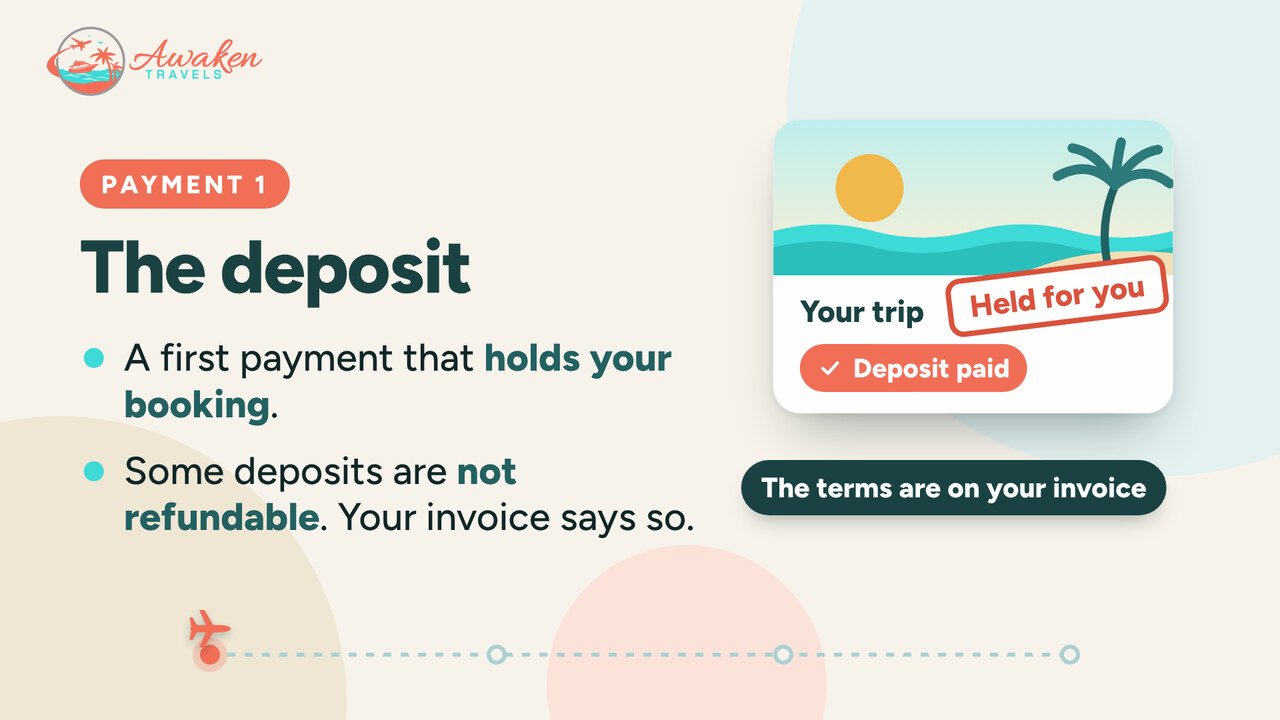 Deposit vs final payment