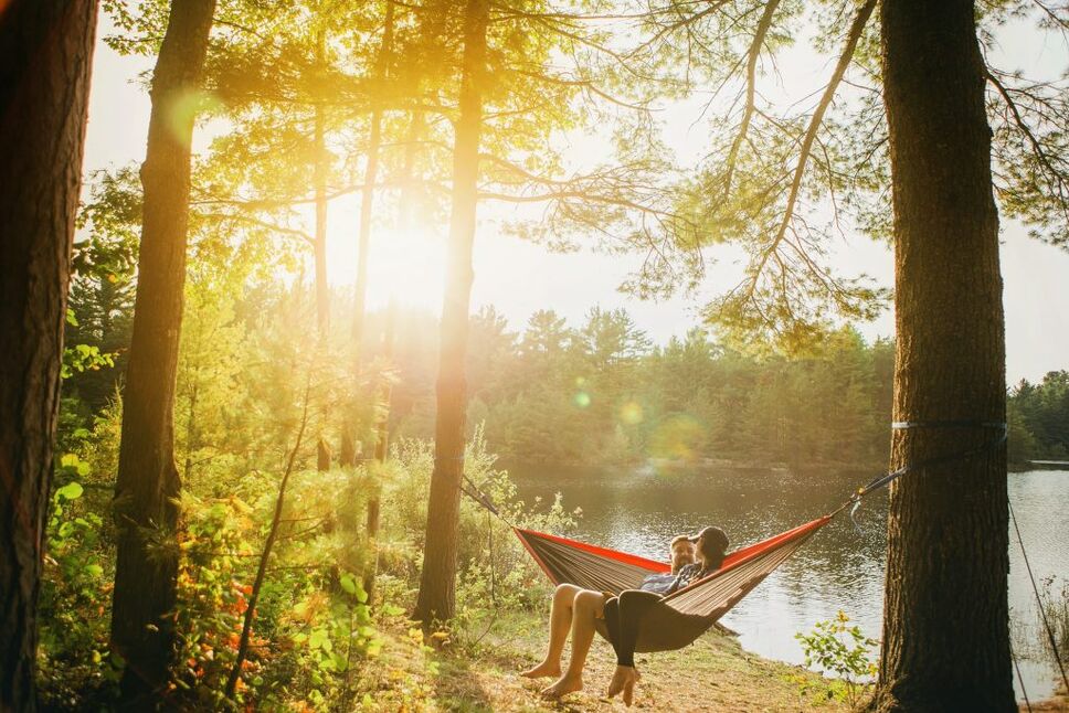 couple camping