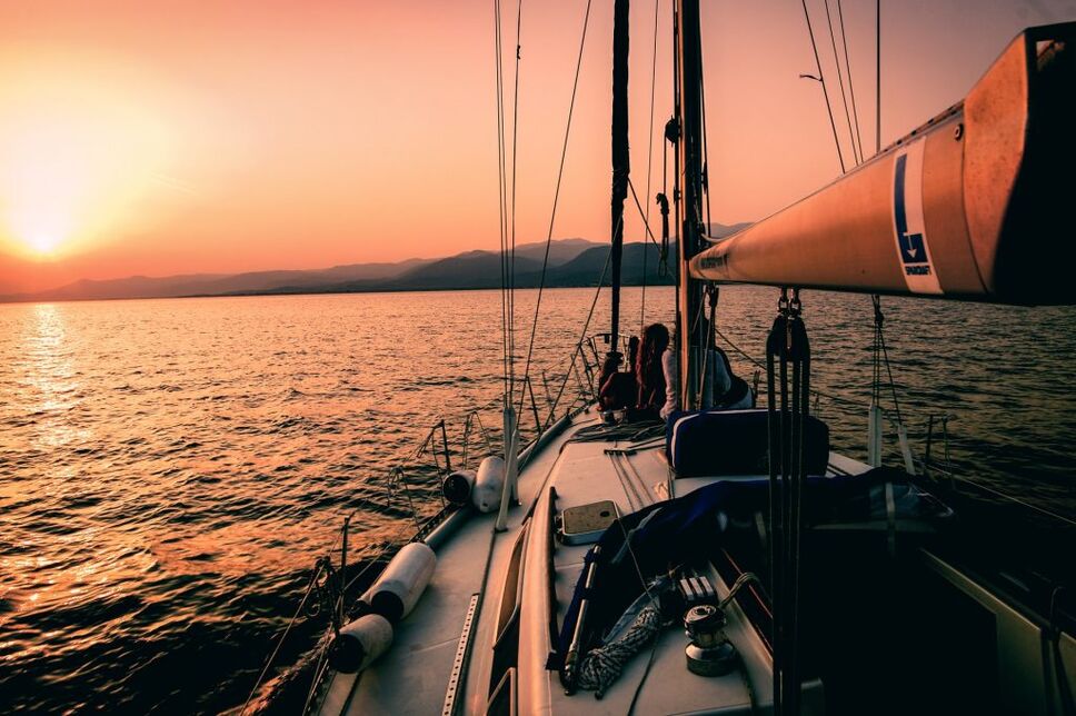 sail boat sunset