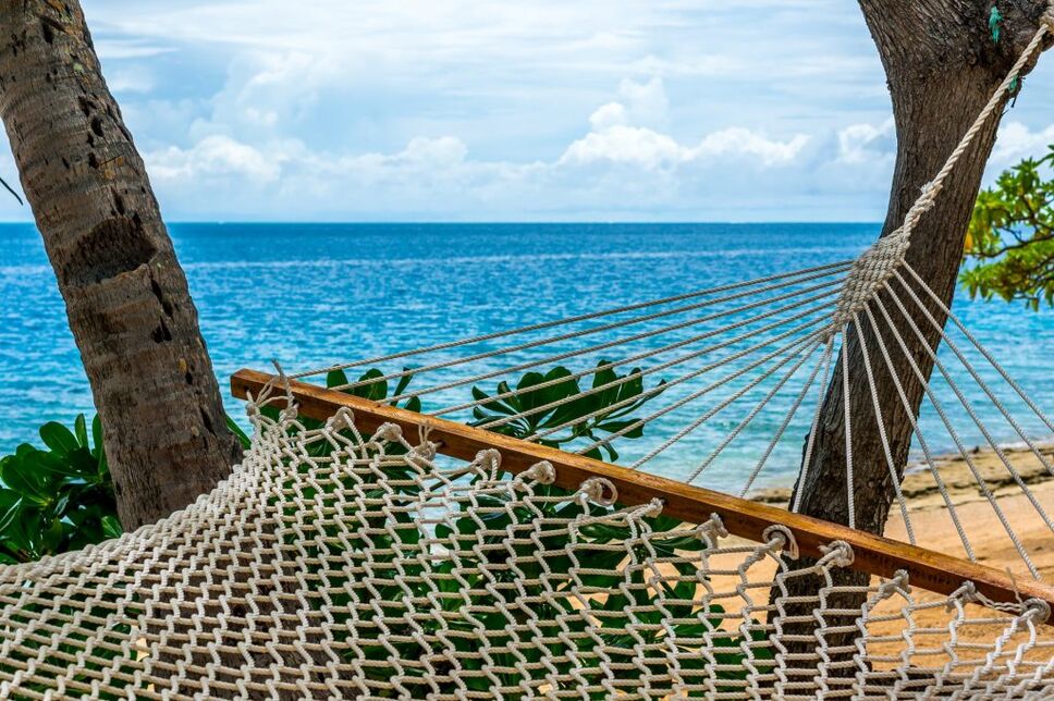 Fiji beach hammock