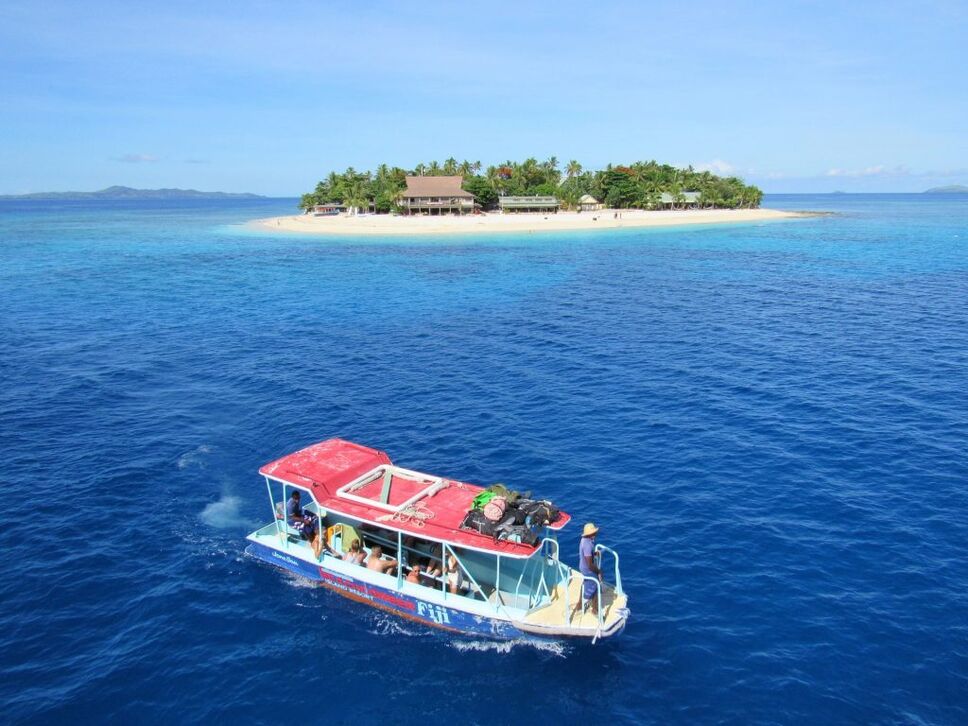 Fiji boat island