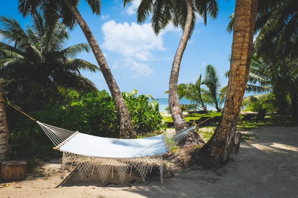 Napping hammock on the beach