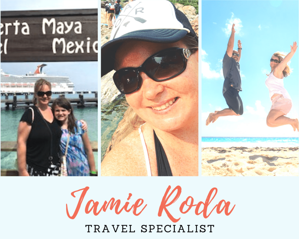 Jamie Roda: Oregon-Based Travel Expert Meet Jamie, our Oregon-based travel expert! As a passionate traveler herself, Jamie is committed to helping others achieve their travel dreams. With expertise in cruises, Mexico, and domestic travel, she knows how to create unforgettable trips that suit her clients' needs. Jamie resides in Oregon with her teenage daughter, fiancé, and their pets. At Awaken Travels, we're passionate about helping our clients create unforgettable travel experiences. With our team of expert travel agents, you can trust that you're in good hands. Contact us today to start planning your next adventure!